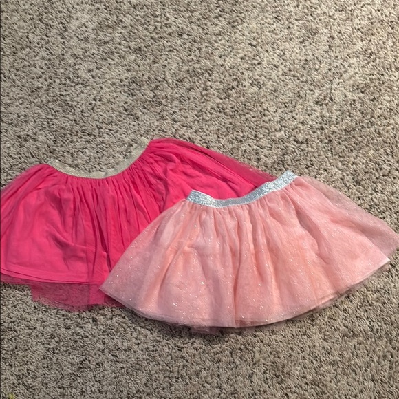 Other - 🆑FINAL PRICE‼️ Girls size 6 hot pink and light pink sparkly tulle skirts